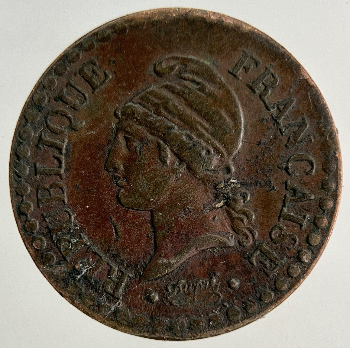 1849 France Un 1 Centime Coin | Fine Collectable Grade