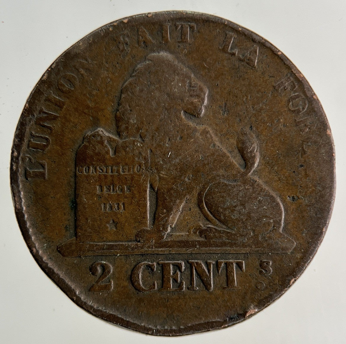 1859 Belgium 2 Centimes Coin | Collectable Grade