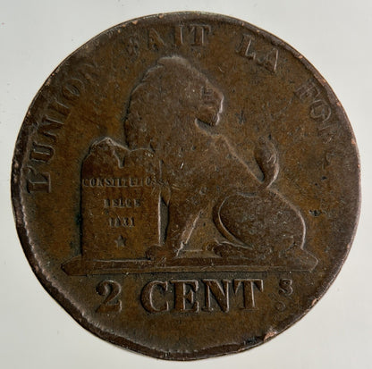 1859 Belgium 2 Centimes Coin | Collectable Grade