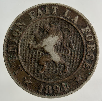 1894 Belgium 10 Centimes Coin | Collectable Grade