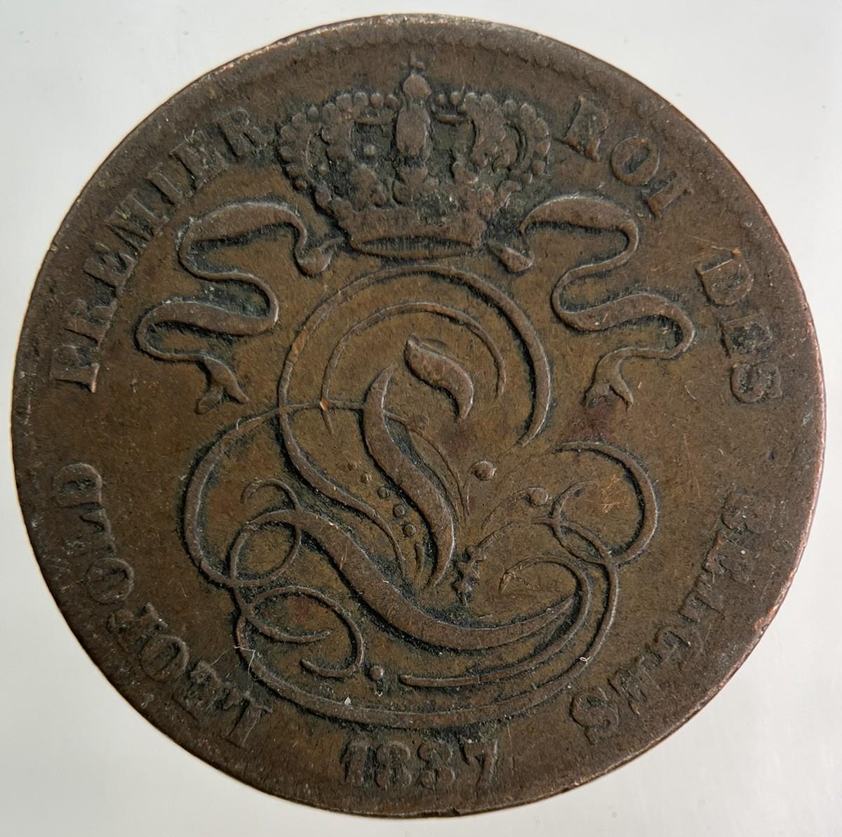 1837 Belgium 5 Centimes Coin | Fine Collectable Grade