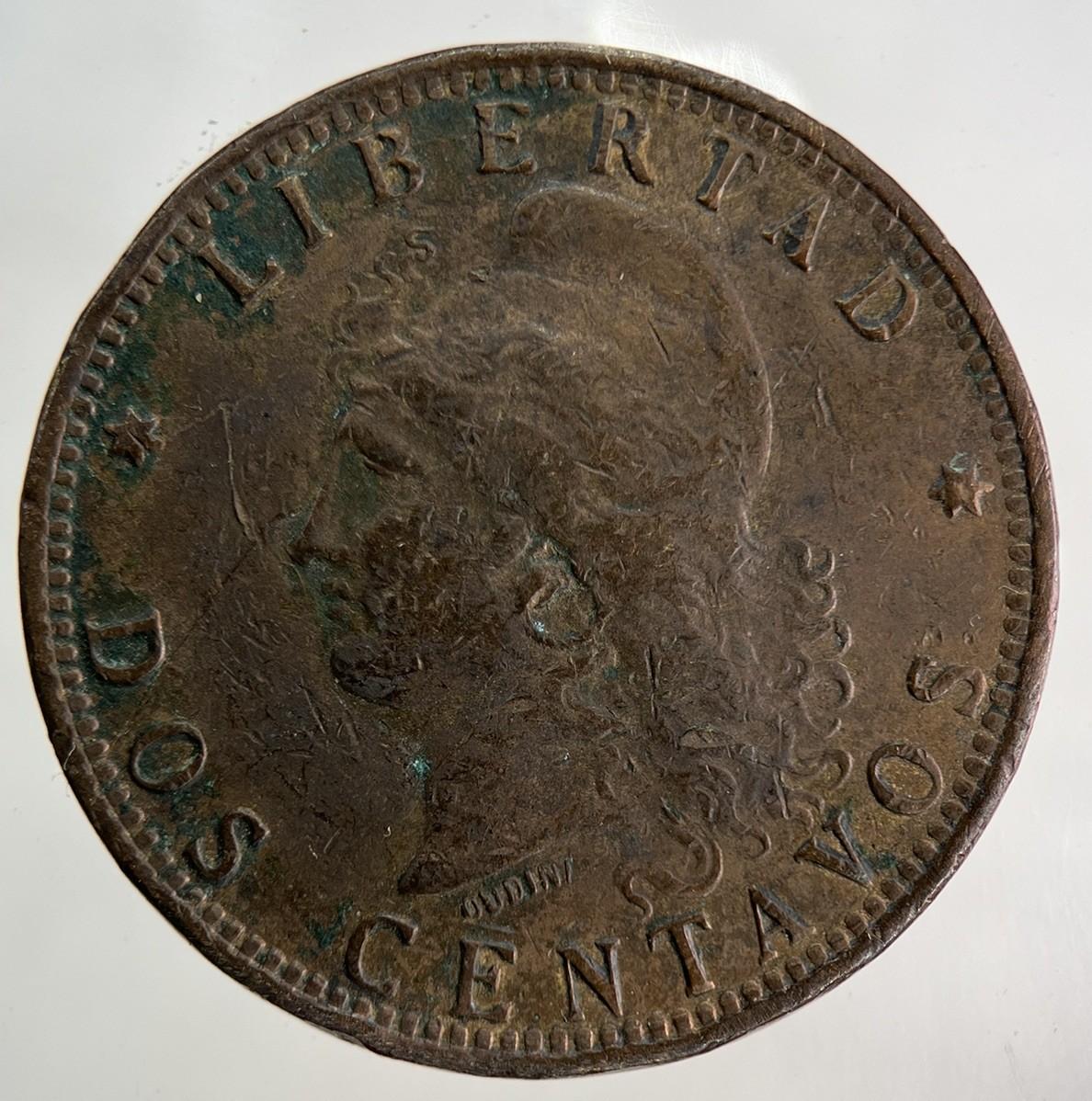 1893 Argentina 2 Dos Centavos Coin | Collectable Grade