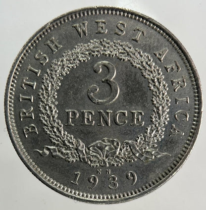 1939 West Africa Threepence 3 Pence Coin | Very High Grade