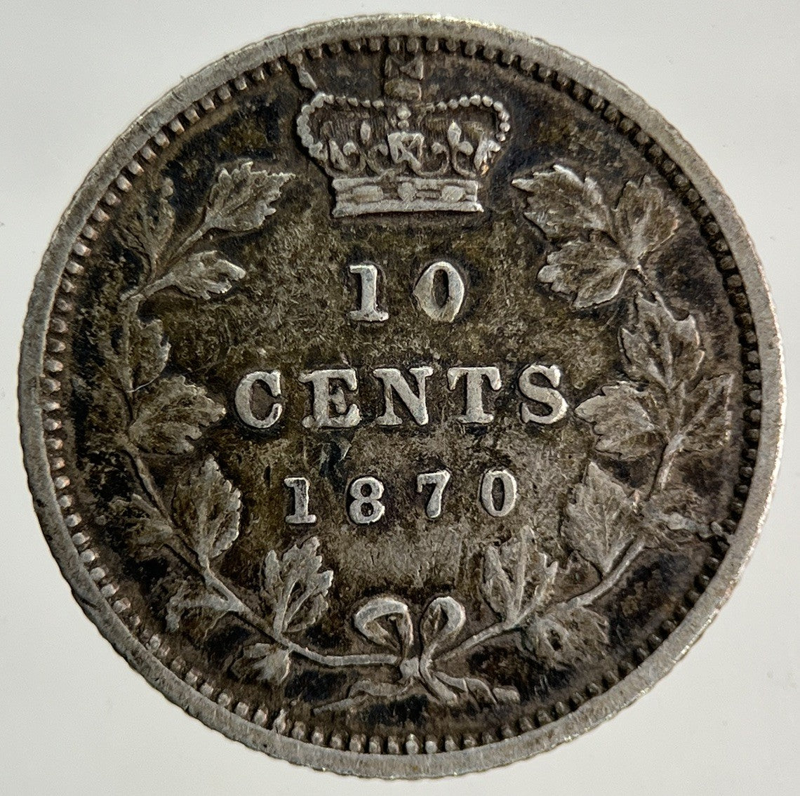 1870 Canada 10 Cents Silver Coin | Fine Collectable Grade
