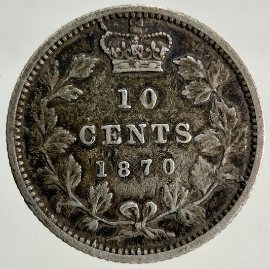 1870 Canada 10 Cents Silver Coin | Fine Collectable Grade