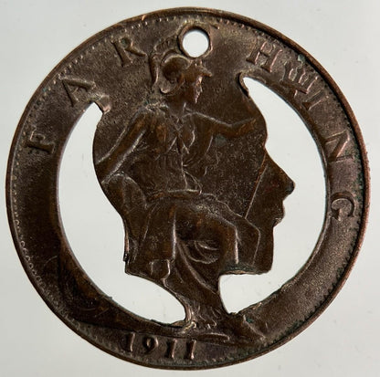 1911 Modified George V Farthing Coin | Collectable Grade
