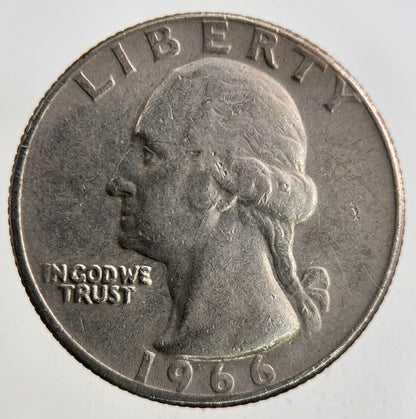 1966 US USA Quarter Dollar Coin | Fine Collectable Grade