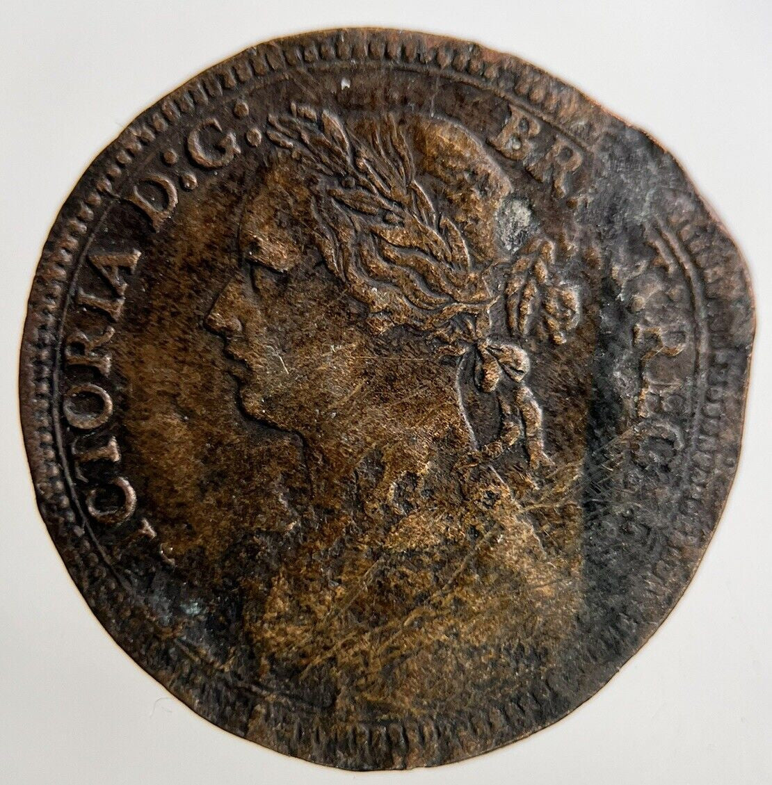 1875 Victoria Farthing Coin | Fair Grade