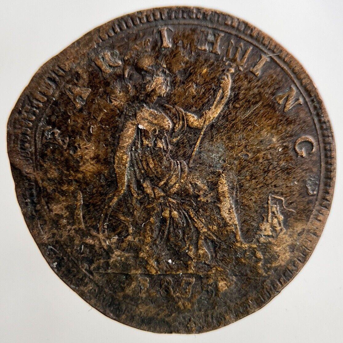 1875 Victoria Farthing Coin | Fair Grade