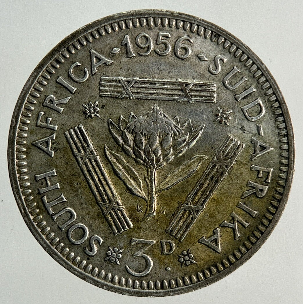1956 South Africa Threepence Silver Coin | Very High Grade