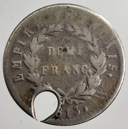 1813 Napoleon France 1/2 Half Demi Franc Silver Coin | Collectable Grade | a8600