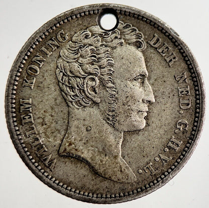 1836 Willem I 1/4 Kwart Gulden Netherlands Silver Coin | Very High Grade a8904