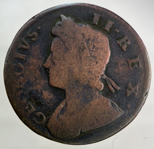 1735 George II 2nd Half-Penny Coin | Collectable Grade