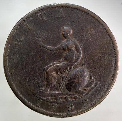 1799 George III 3rd Half-Penny Coin | Collectable Grade