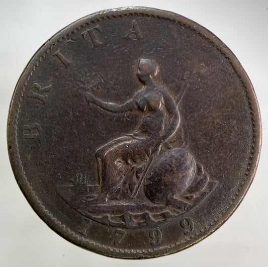 1799 George III 3rd Half-Penny Coin | Collectable Grade