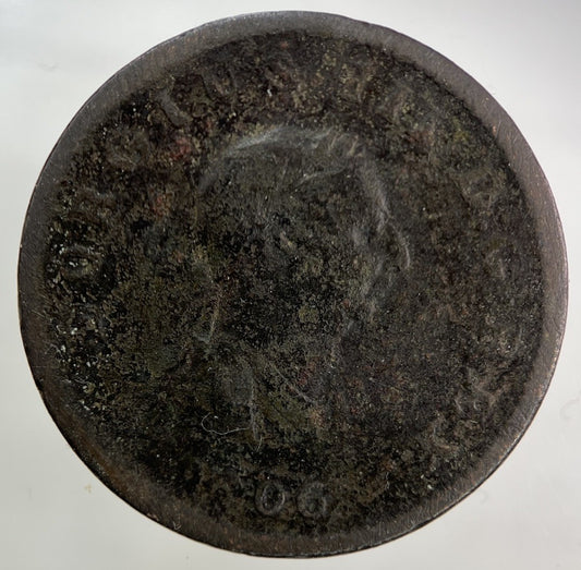 1806 George III 3rd Half-Penny Coin | Fair Grade