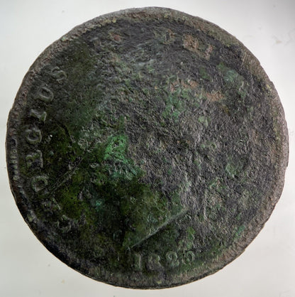 1825 George IV One Penny Coin | Fair Grade