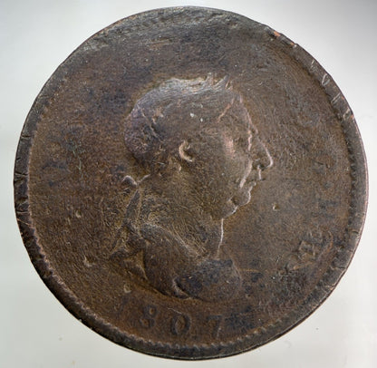 1807 George III 3rd One Penny Coin | Fair Grade