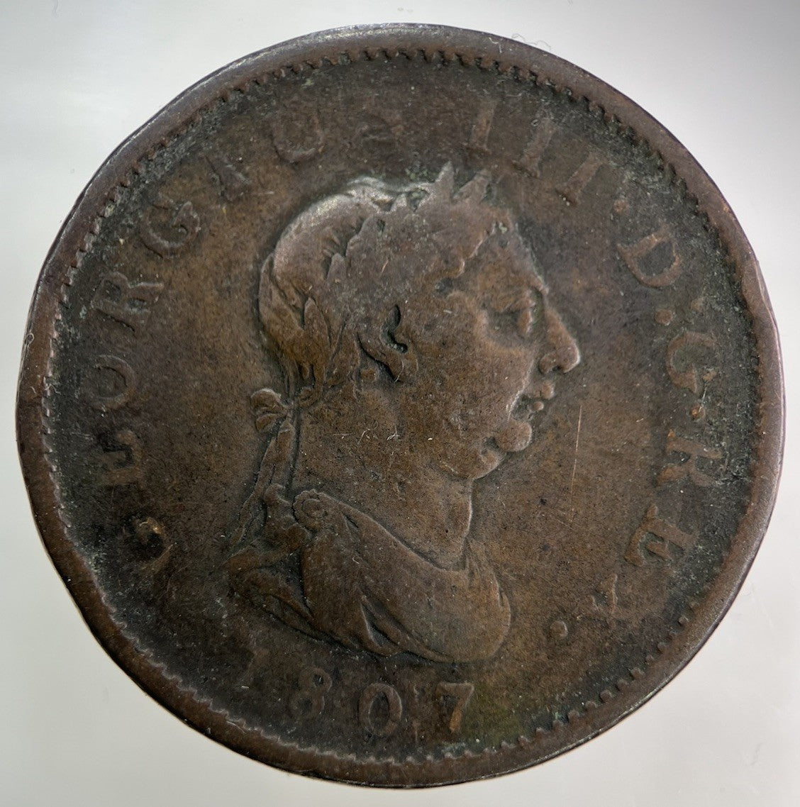 1807 George III 3rd One Penny Coin | Collectable Grade