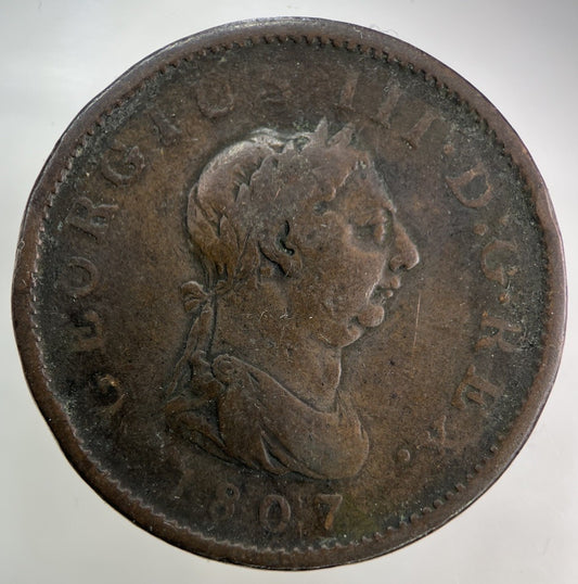 1807 George III 3rd One Penny Coin | Collectable Grade