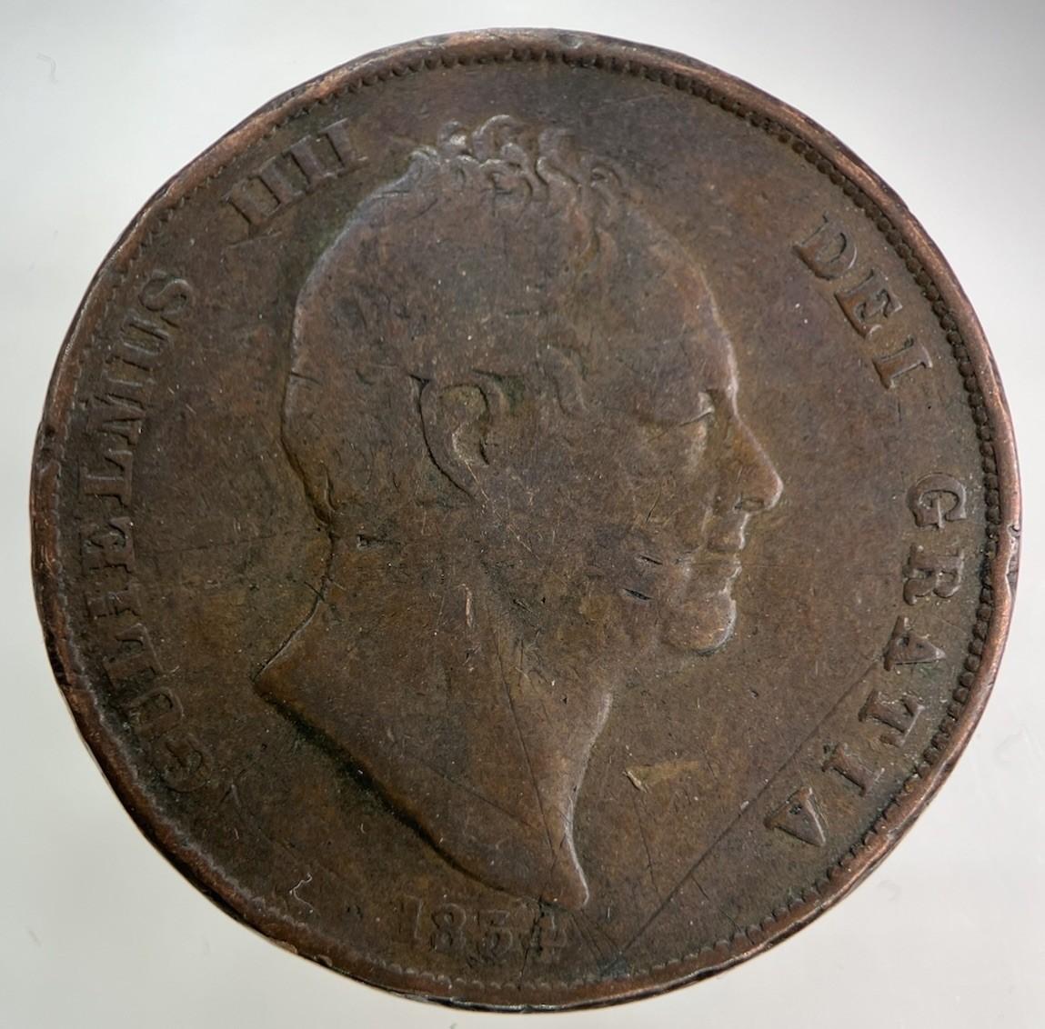 1834 William IV One Penny Coin | Fine Collectable Grade