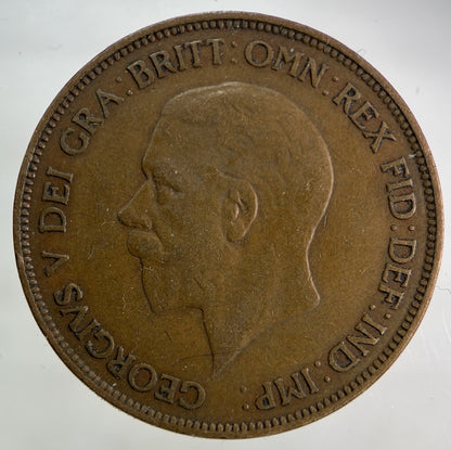 1929 George V One Penny Coin | Fine Collectable Grade
