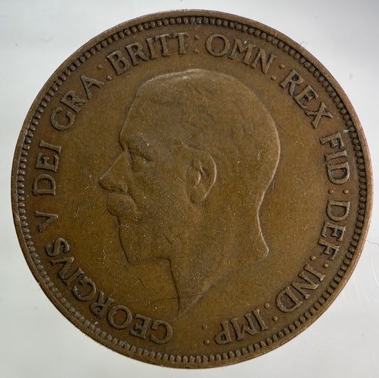 1929 George V One Penny Coin | Fine Collectable Grade