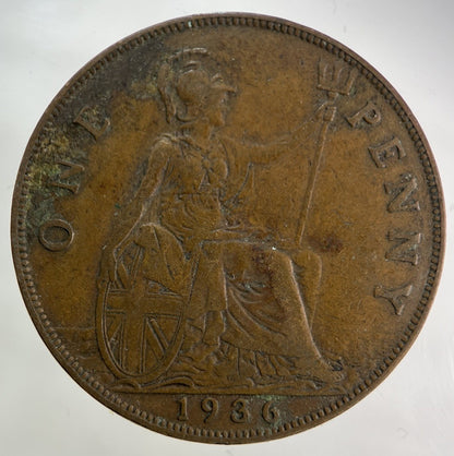 1936 George V One Penny Coin | Fine Collectable Grade