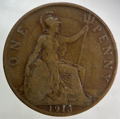 1913 George V One Penny Coin | Collectable Grade