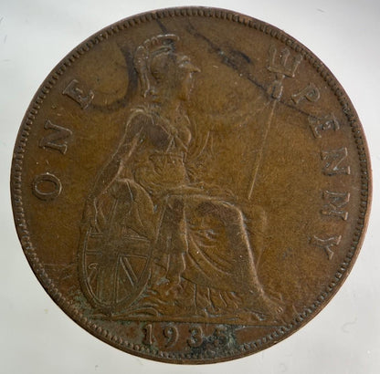 1935 George V One Penny Coin | Fine Collectable Grade