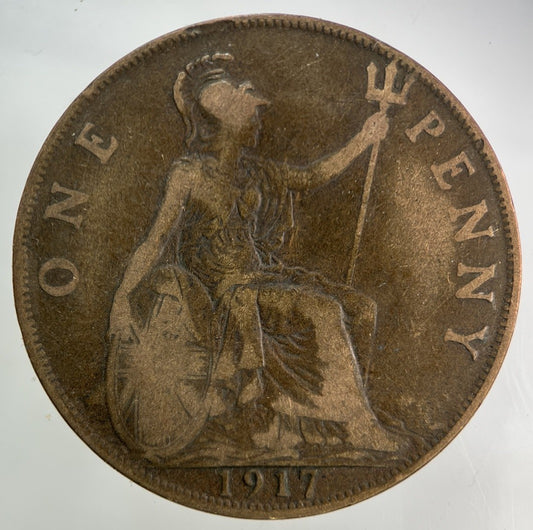 1917 George V One Penny Coin | Collectable Grade