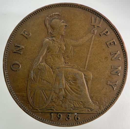 1936 George V One Penny Coin | Fine Collectable Grade