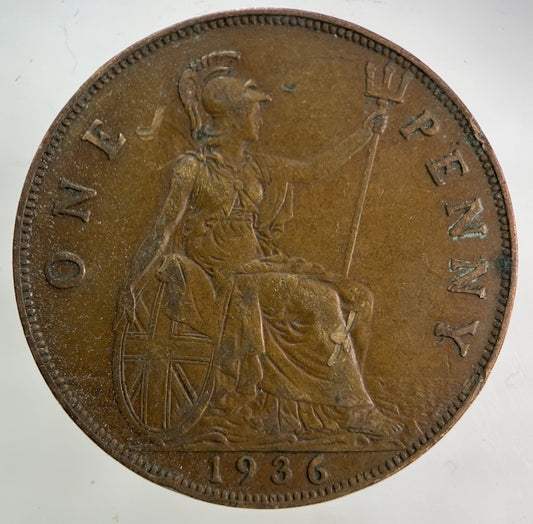 1936 George V One Penny Coin | Fine Collectable Grade