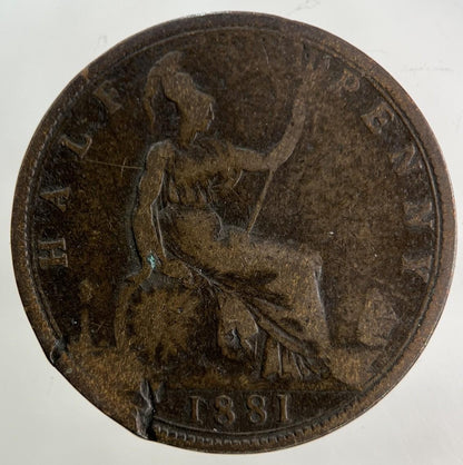 1881 Victoria Half-Penny Coin | Collectable Grade