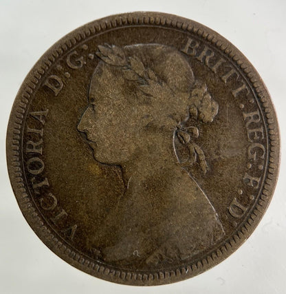 1886 Victoria Half-Penny Coin | Fine Collectable Grade