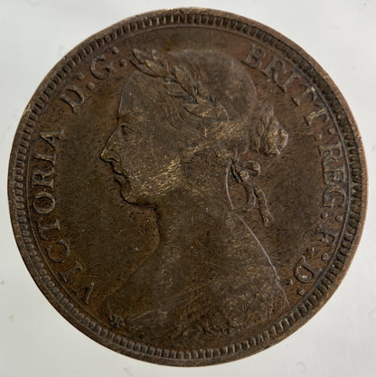1884 Victoria Half-Penny Coin | Fine Collectable Grade