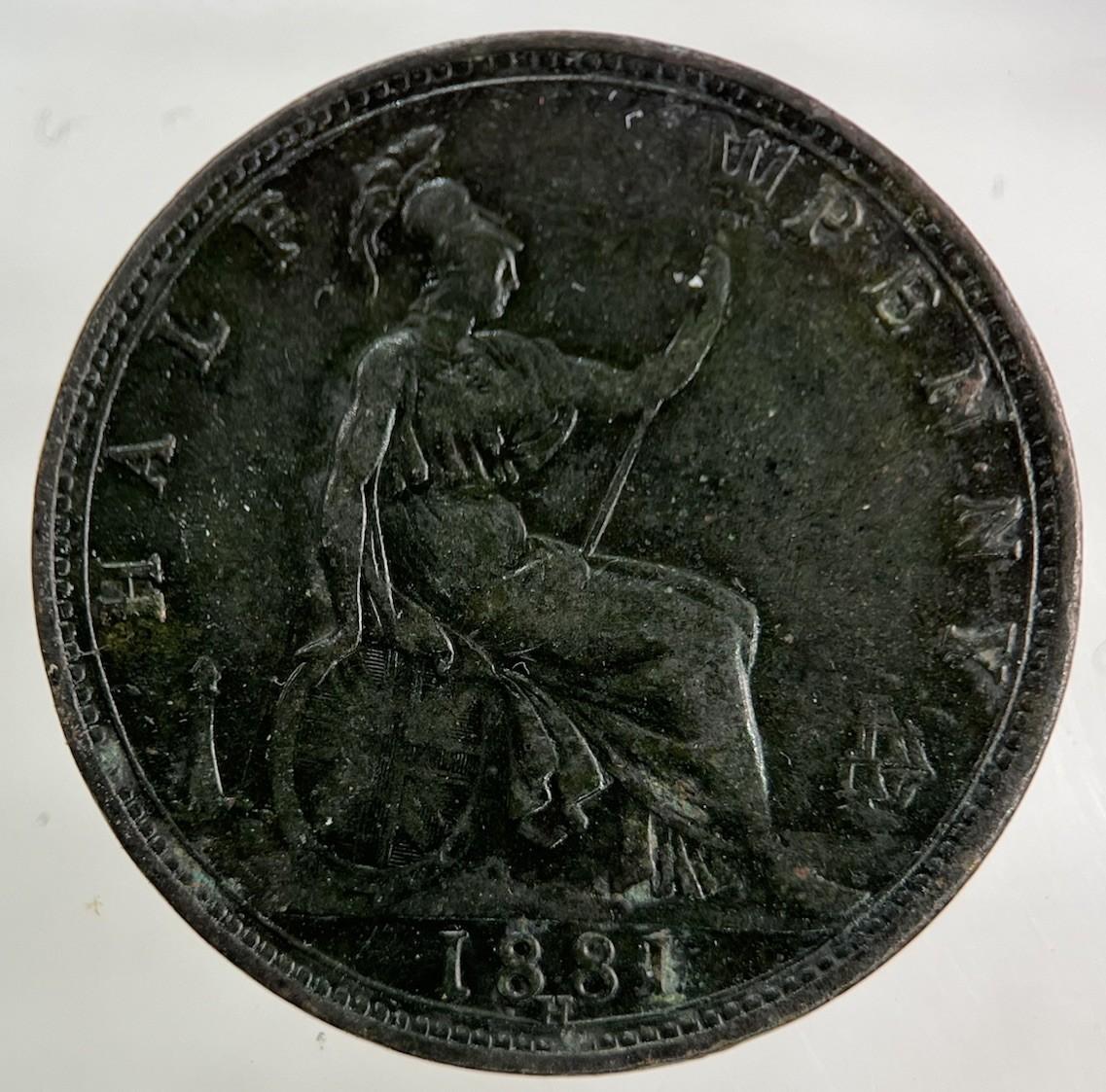 1881-H Victoria Half-Penny Coin | Fine Collectable Grade