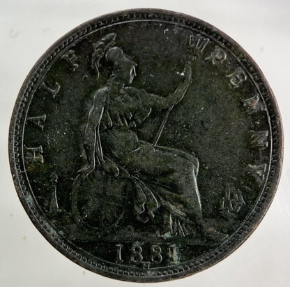 1881-H Victoria Half-Penny Coin | Fine Collectable Grade