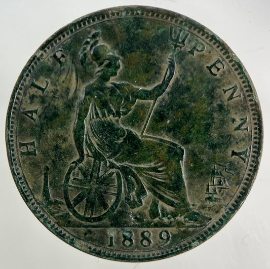 1889 Victoria Half-Penny Coin | Very High Grade
