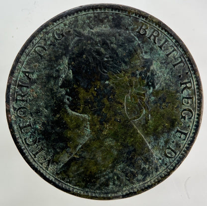 1862 Victoria Half-Penny Coin | Fine Collectable Grade