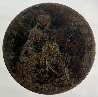 1896 Victoria Half-Penny Coin | Fair Grade