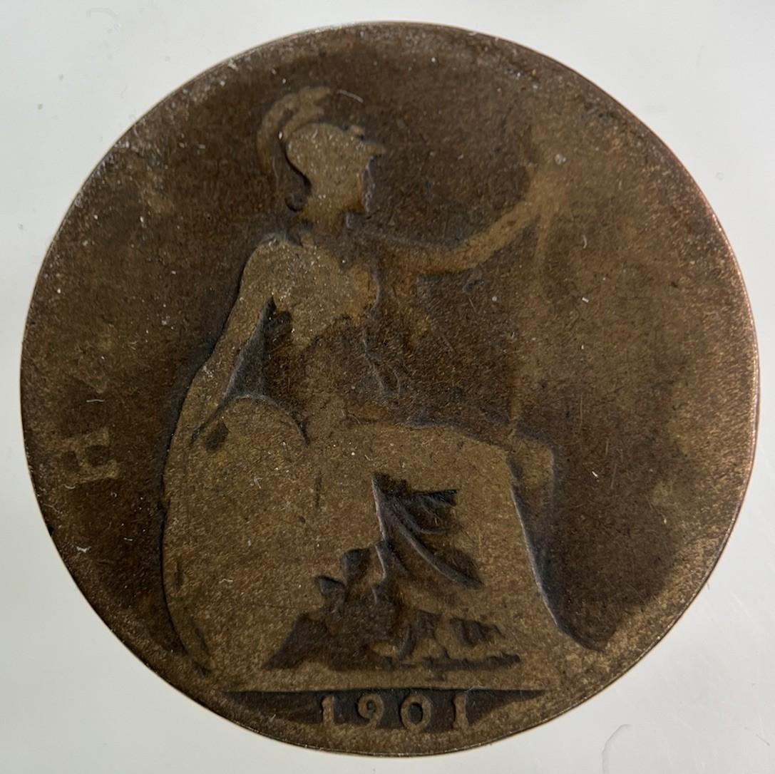 1901 Victoria Half-Penny Coin | Fair Grade
