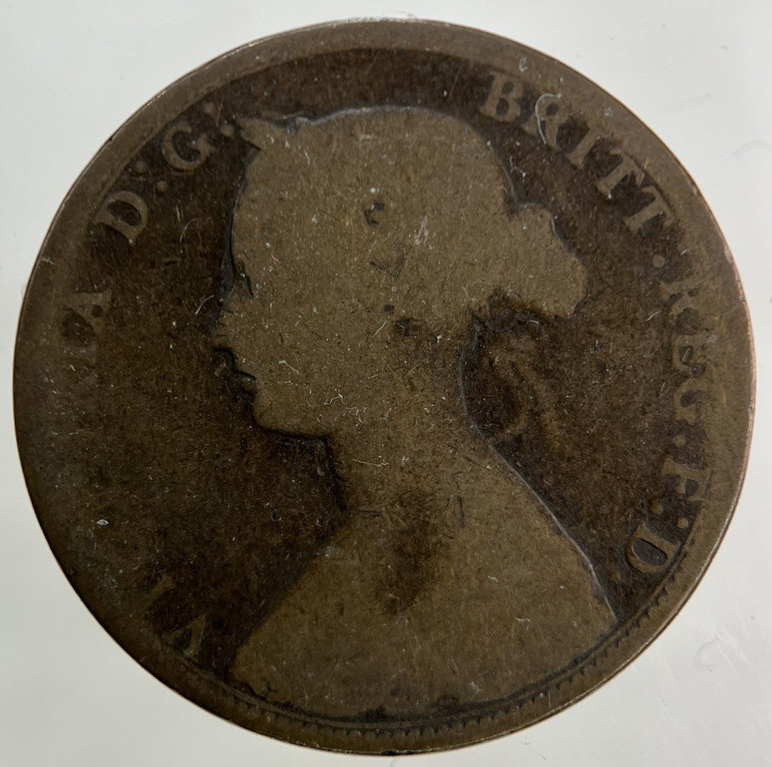 1862 Victoria Half-Penny Coin | Fair Grade