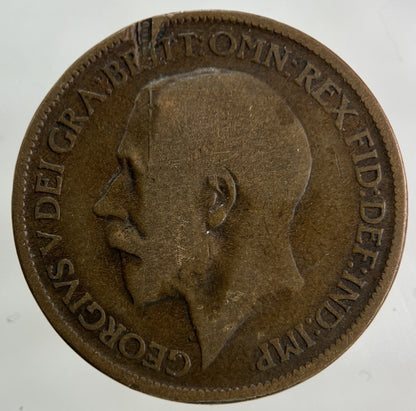 1919 George V Half-Penny Coin | Fair Grade