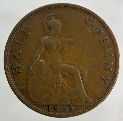 1929 George V Half-Penny Coin | Collectable Grade