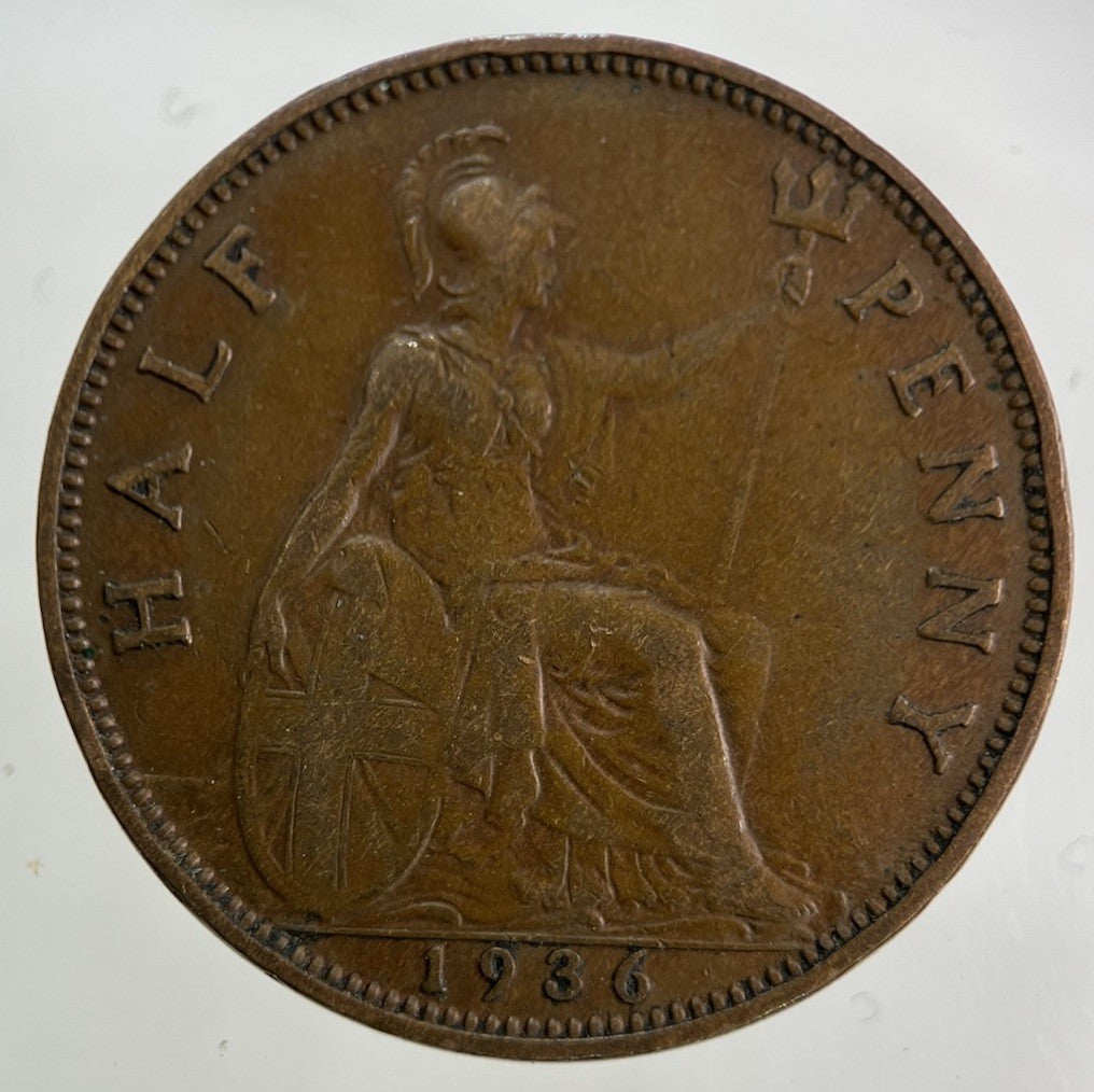 1936 George V Half-Penny Coin | Fine Collectable Grade
