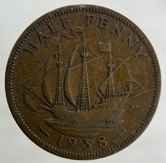 1938 George VI Half-Penny Coin | Collectable Grade