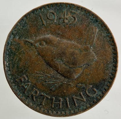 1943 George VI Wren Farthing Coin | Collectable Grade