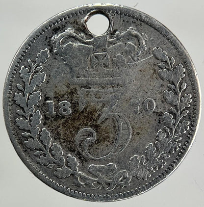 1870 Victoria Threepence Silver Coin | Collectable Grade
