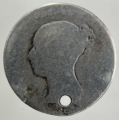 British Victoria Threepence Silver Coin | Worn Grade